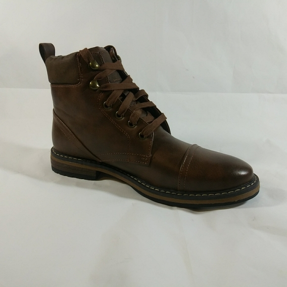 Men Brown Casual Work Boots - Picture 7 of 8